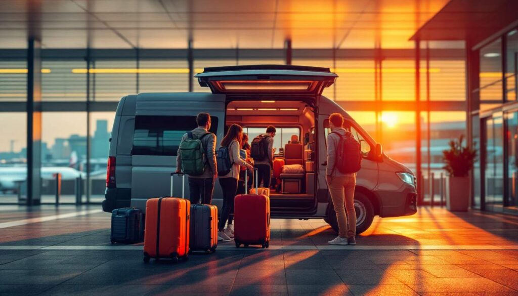 A photograph of a spacious and inviting van parked outside klia